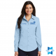 "EMBROIDERED BCHA LOGO" SKYBLUE LADIES TWILL LONG SLEEVE BUTTON UP