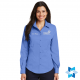 "EMBROIDERED BCHA LOGO" ULTRAMARINE LADIES TWILL LONG SLEEVE BUTTON UP