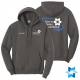 "BCHA - TURN TO BETTER HEALTHCARE" SCREEN PRINTED CHARCOAL HOODIE
