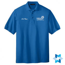 "BCHA LOGO" EMBROIDERED STRONG BLUE MENS POLO